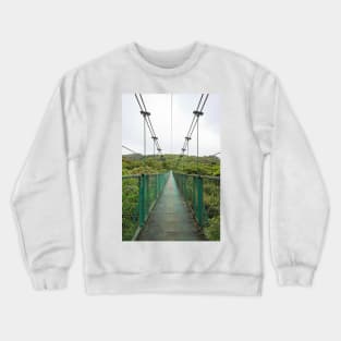 Suspension bridge in rainforest Crewneck Sweatshirt